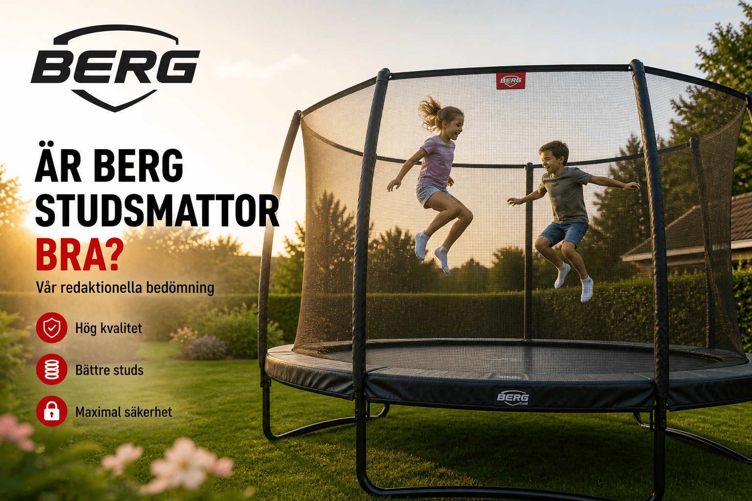 BERG-studsmatta i trädgårdsmiljö